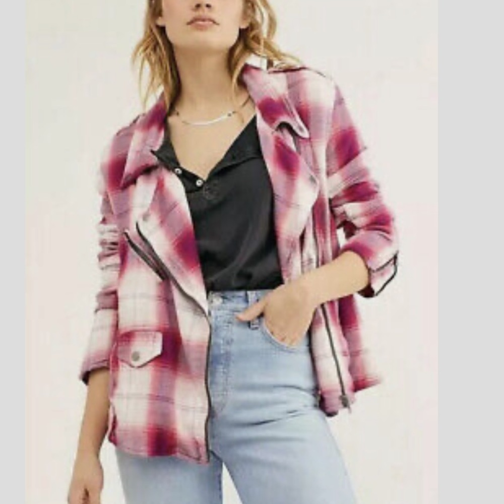 Free People Stranger Friends Moto jacket XS New